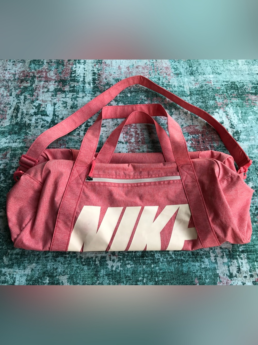 Nike Coral Pink Canvas Travel Duffel